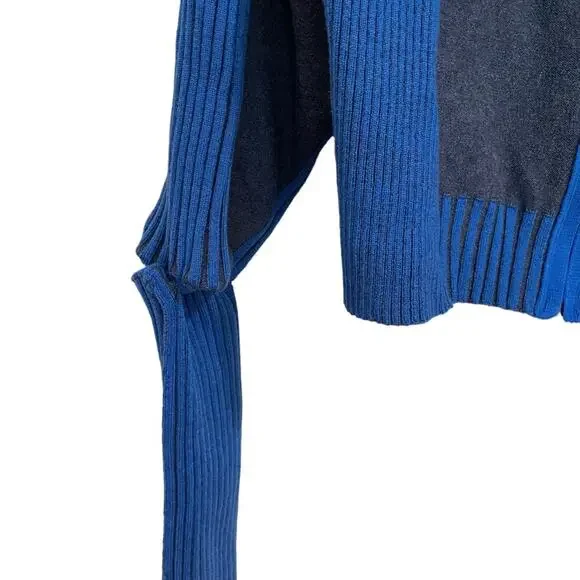 Daily Practice Blue Two Tone Crop Jacket Sz S - Picture 3 of 15